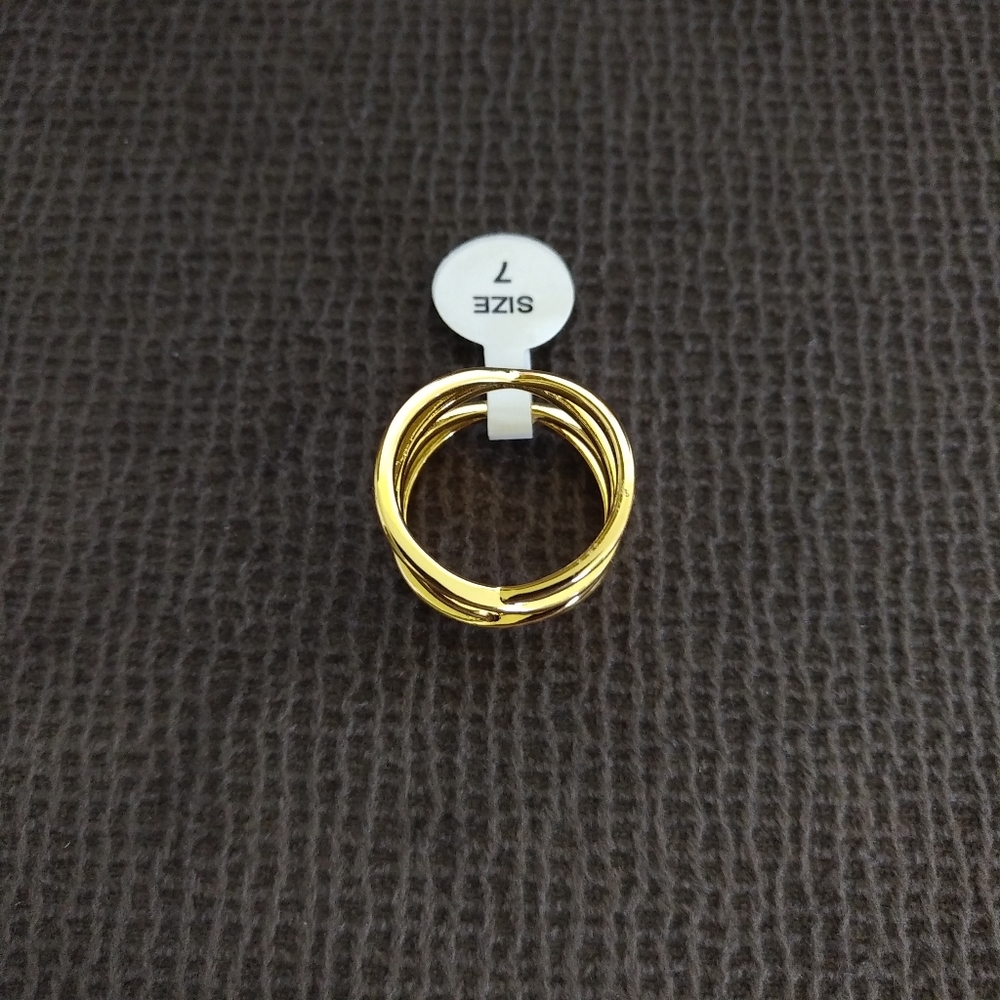 BRONZE Oro Double✌️Criss Cross🔀 Ring - Sz 7 - Picture 12 of 16
